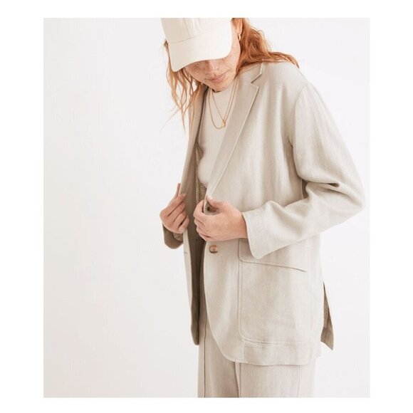 Madewell Breezewoven Linen Blend Blazer - Picture 1 of 6